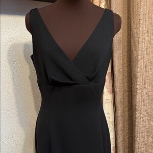 Vintage 1990’s Georgiou sleeveless black trumpet mermaid maxi dress. Size S.